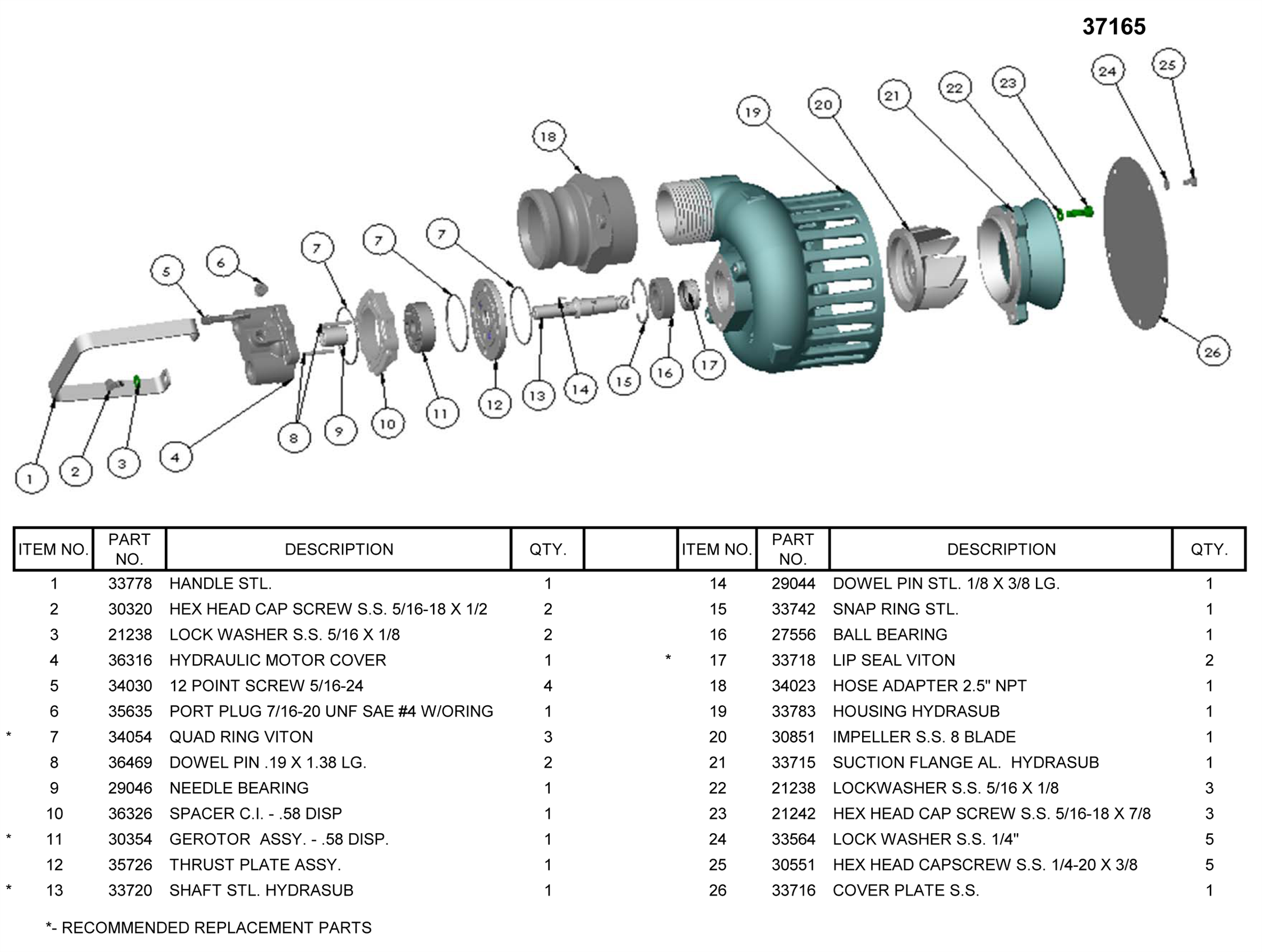 hydrasub-25_parts-list-37165