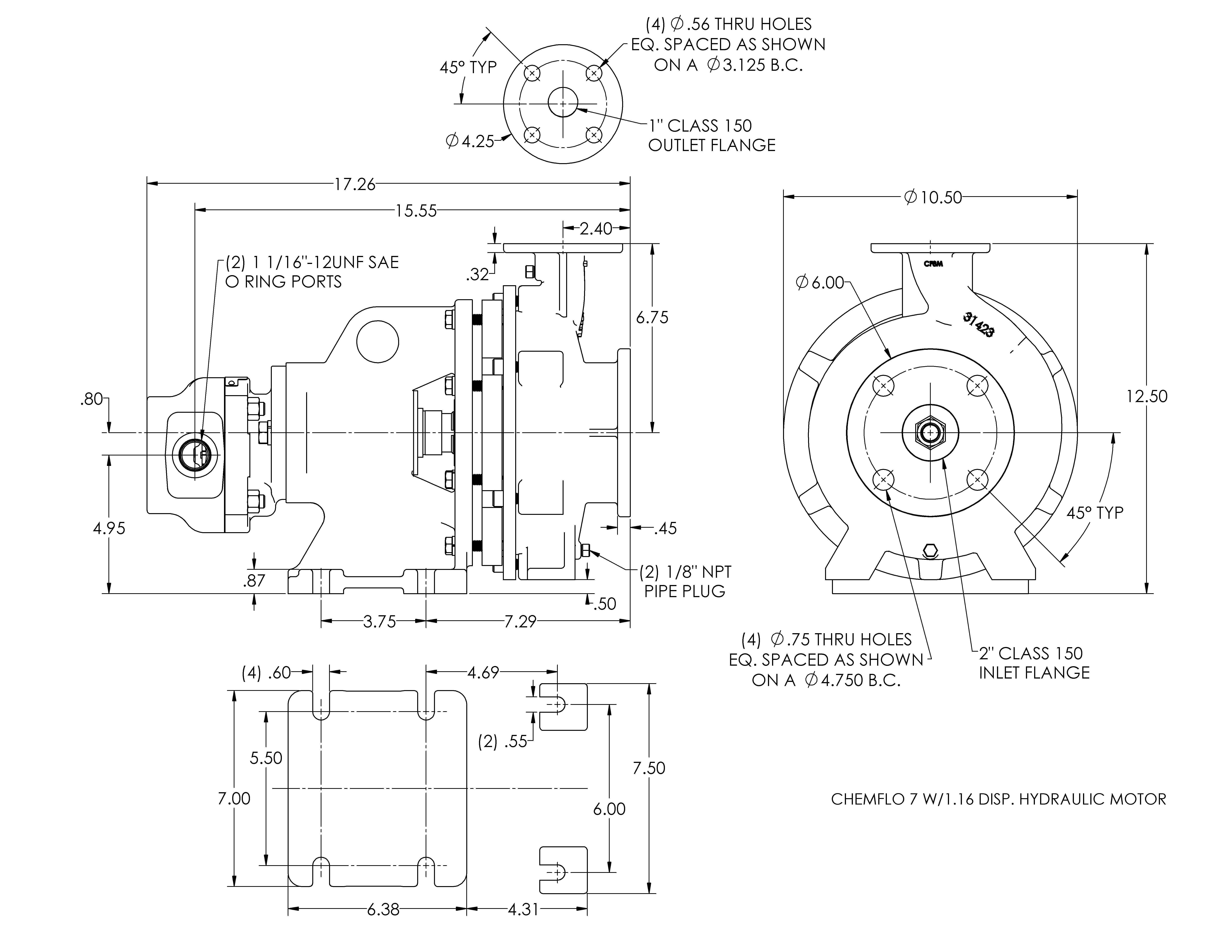 chemflo-7-hydraulic_drawing-chemflo-7-w-1-16-disp-hydraulic-motor