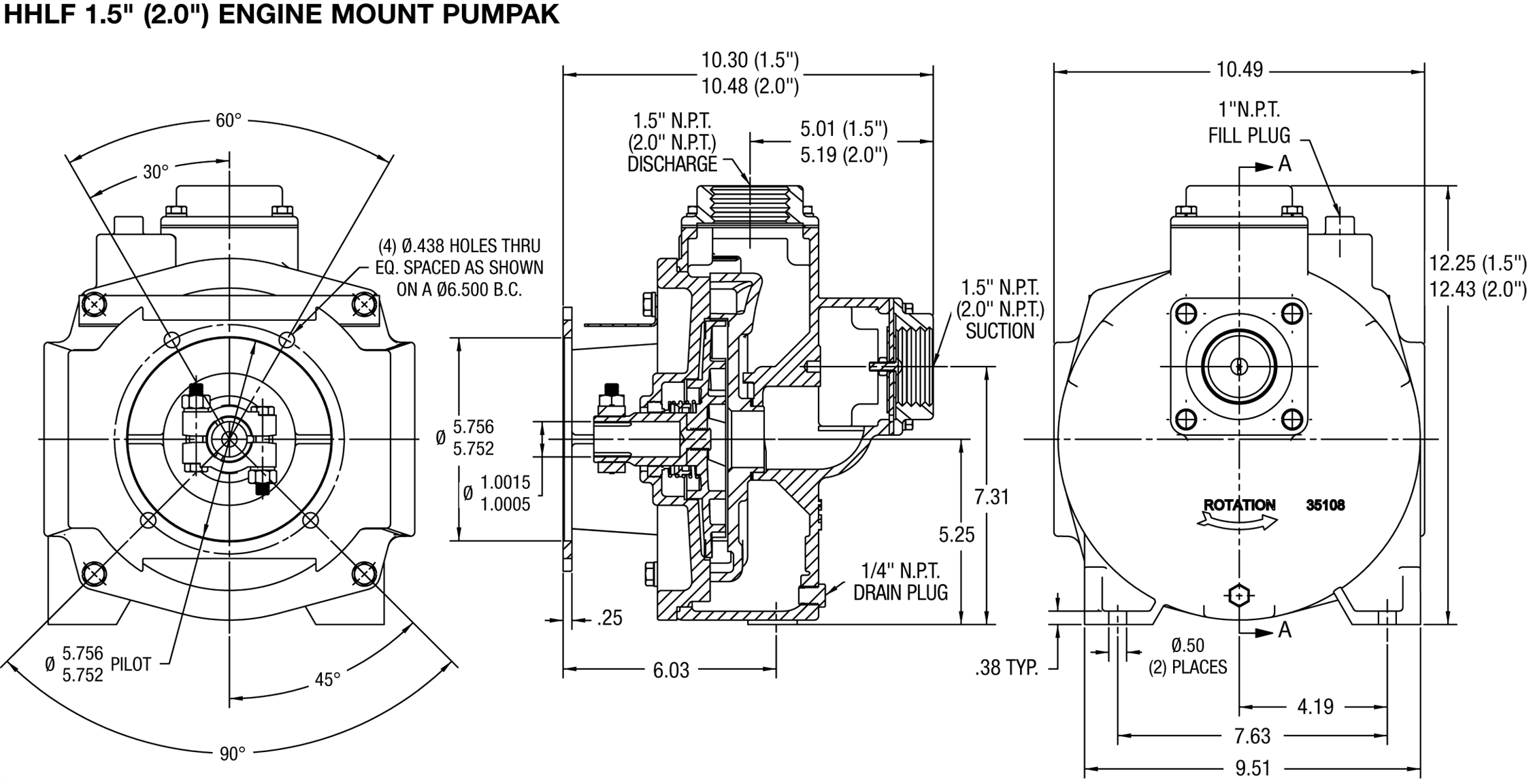 hhlf-high-pressure-water-pump_drawing-hhlf-engine-mount-pumpak