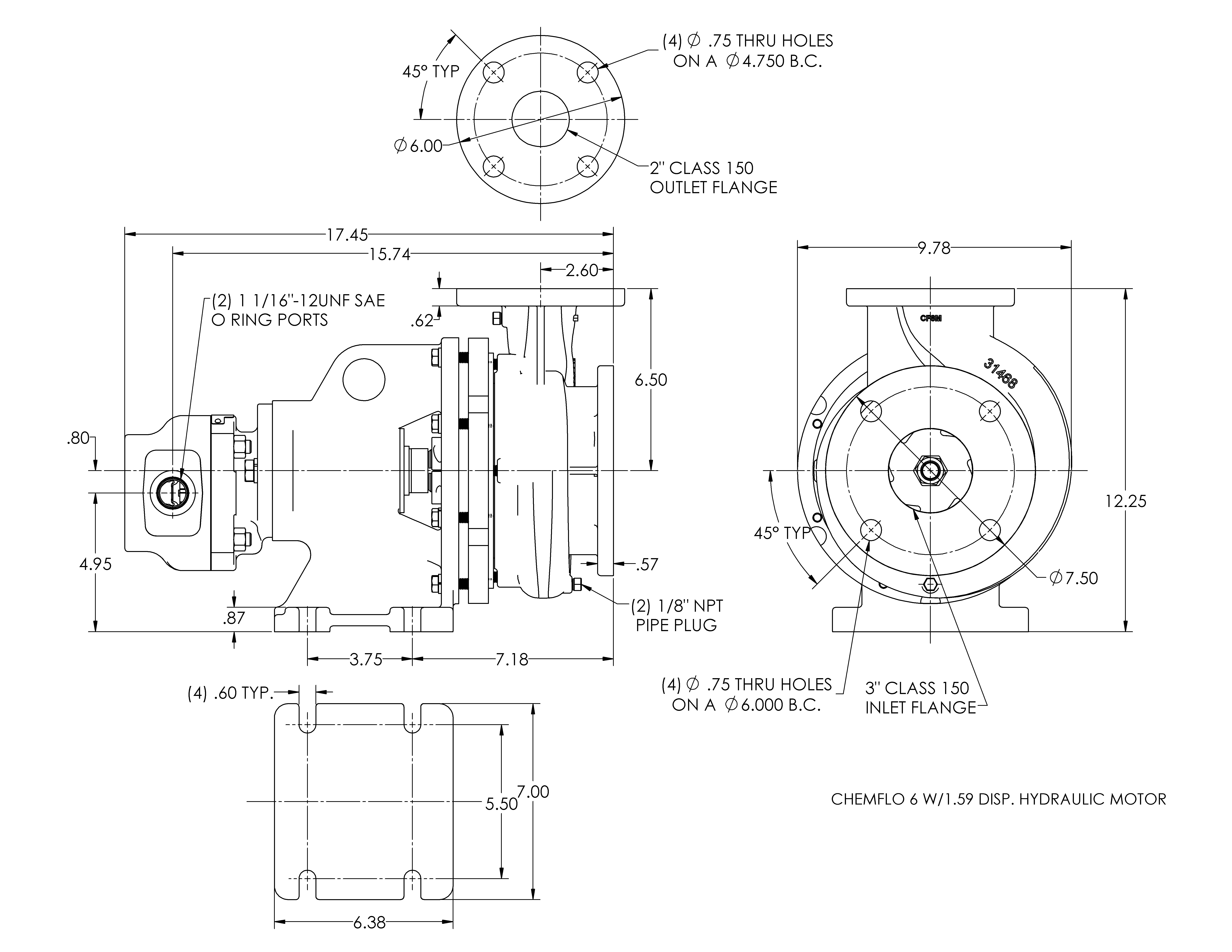 chemflo-6-hydraulic_drawing-chemflo-6-w-1-59-disp-hydraulic-motor